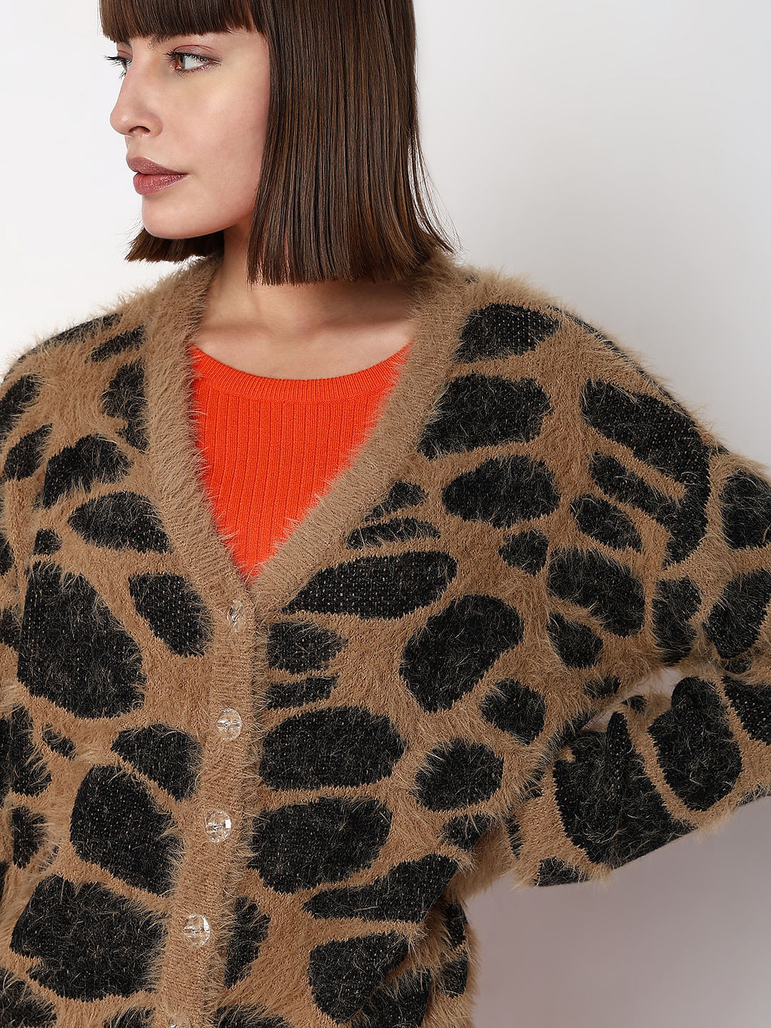 Animal print clearance cardigan