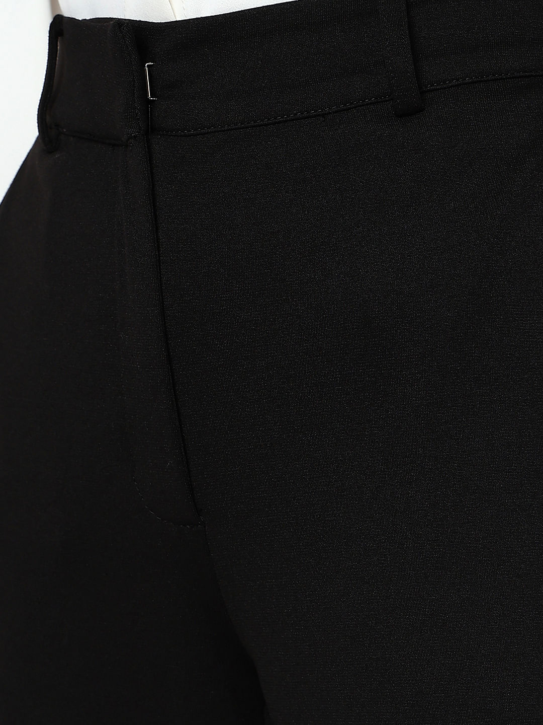 Women Black Cotton Straight Trouser ( set of 1 ) – Kaajh