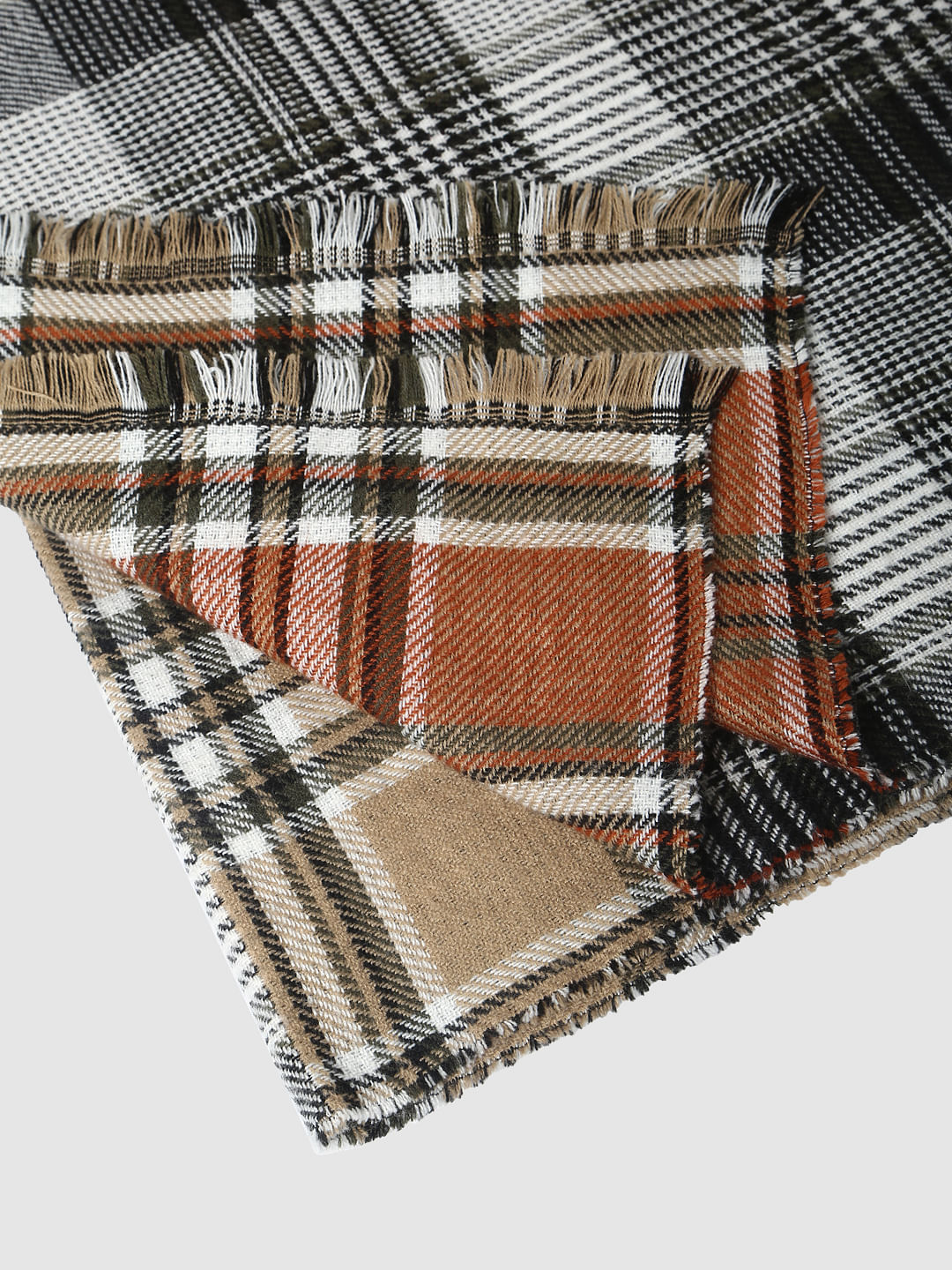 brown check scarf