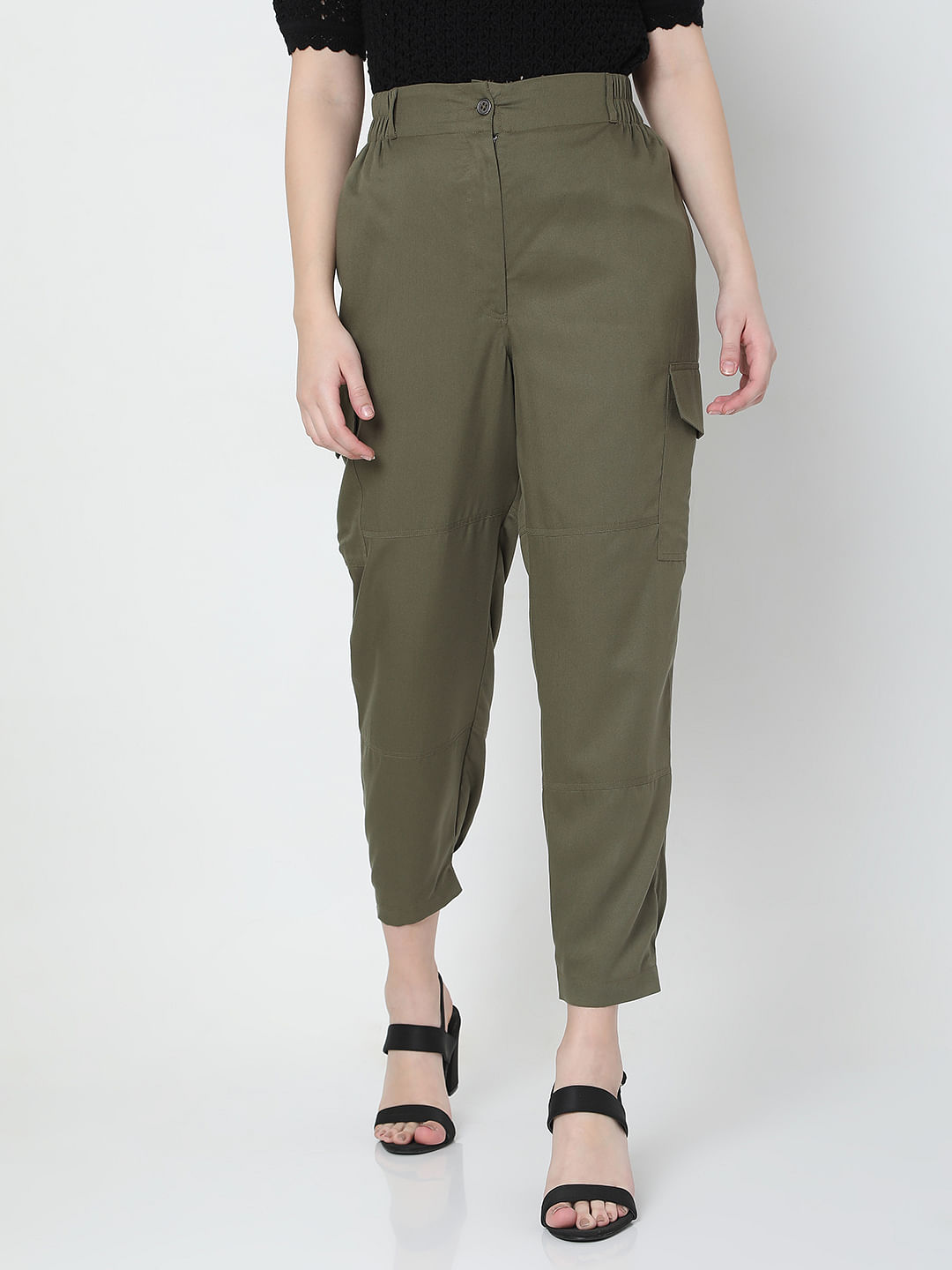 Hollister Ultra High Rise Straight Utility Pant in Green  Lyst Australia