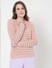 Pink Shimmer Detail Sweater
