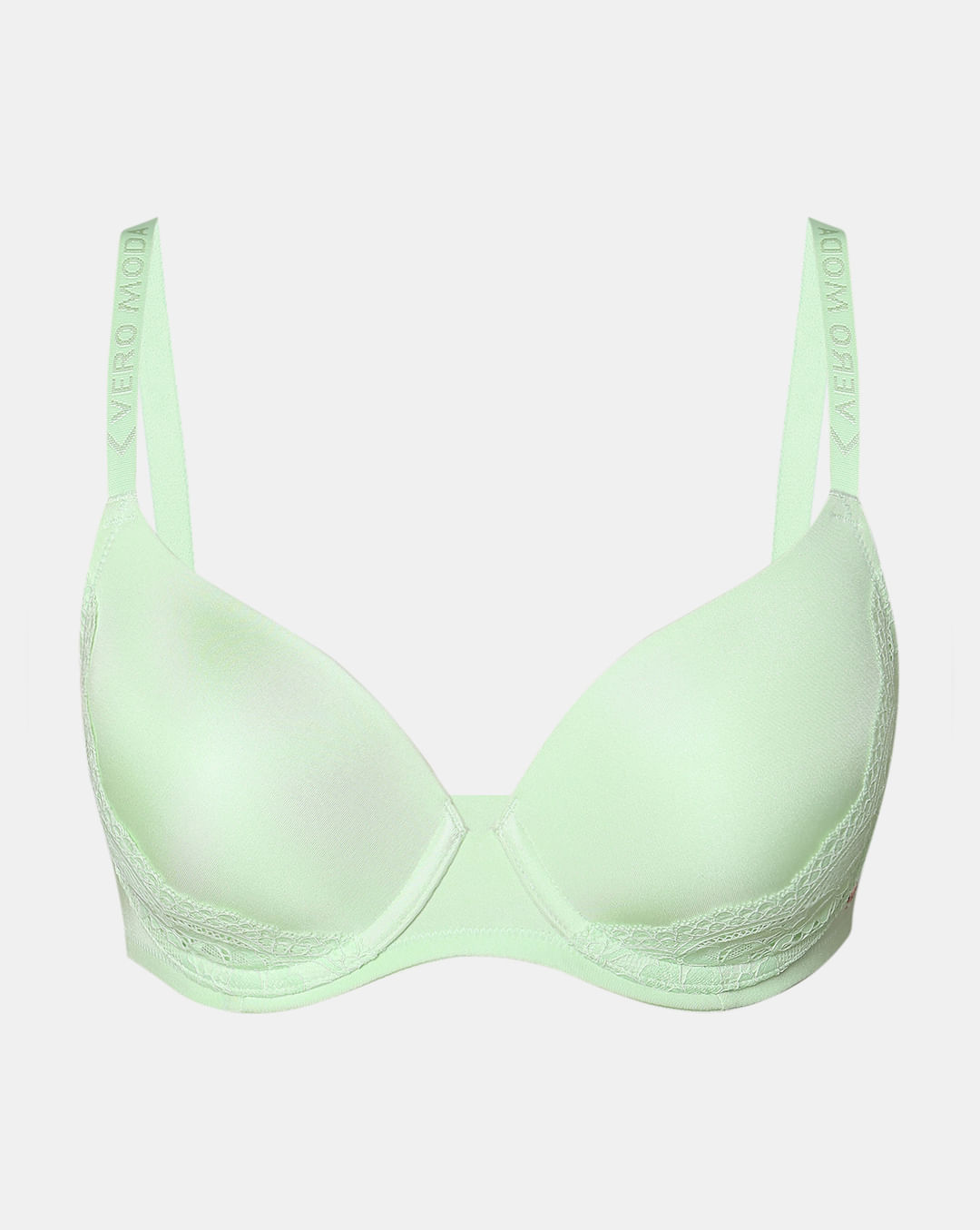 Green Floral Lightly Lined Strapless Bra
