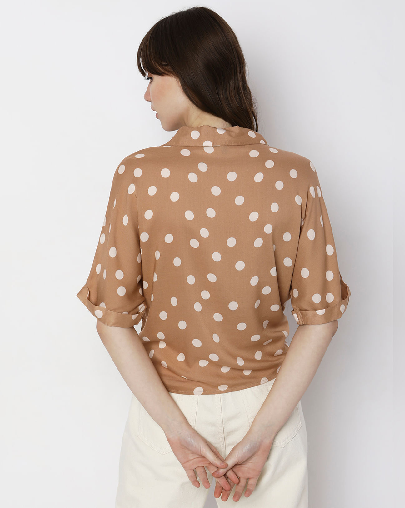 Brown Polka Dot Shirt