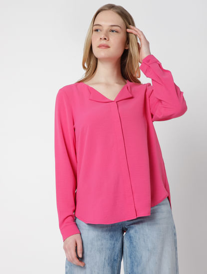 Pink Textured Shirt