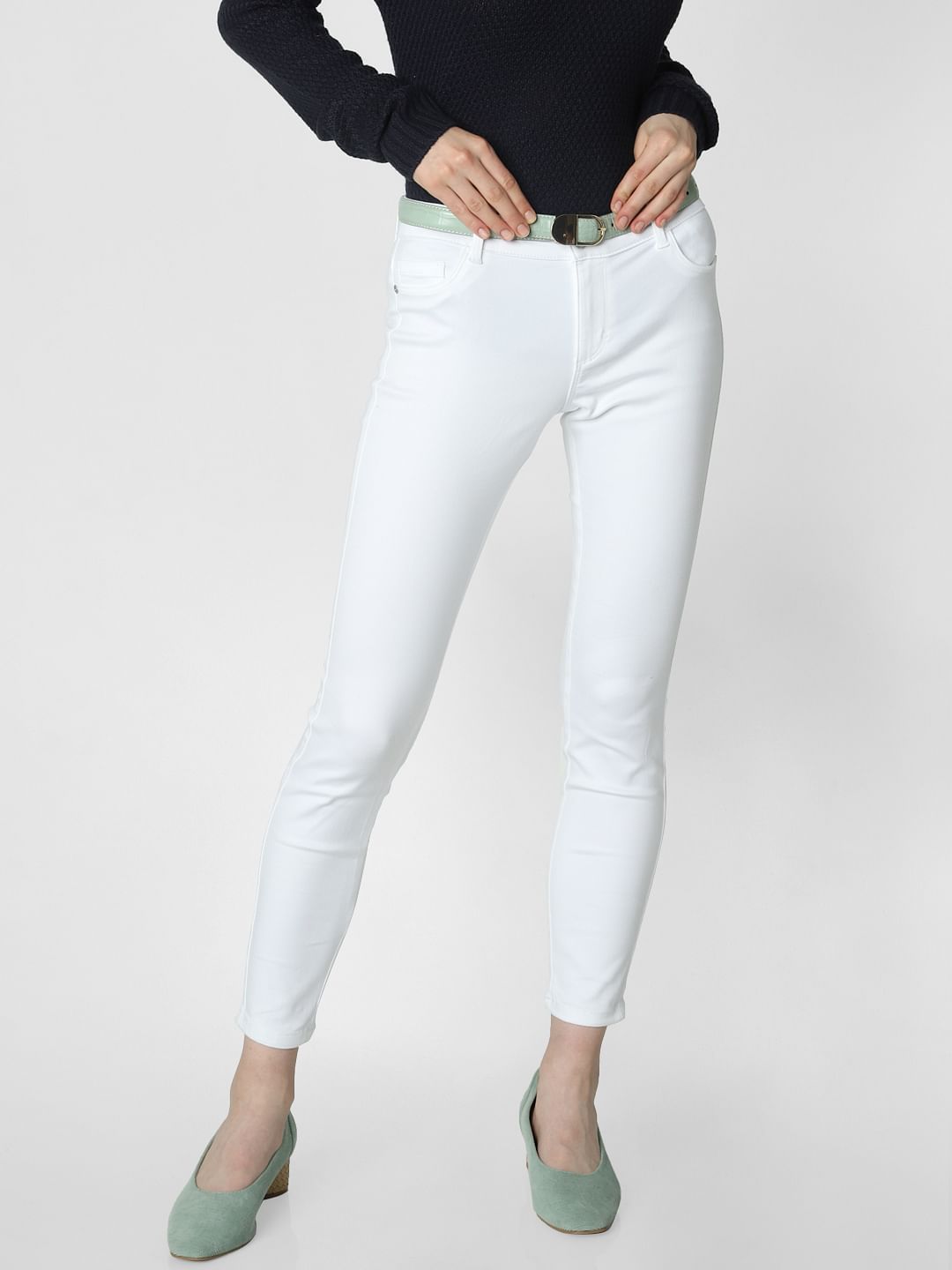white colour jeggings