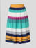 Multi-coloured Striped Pleated Skirt