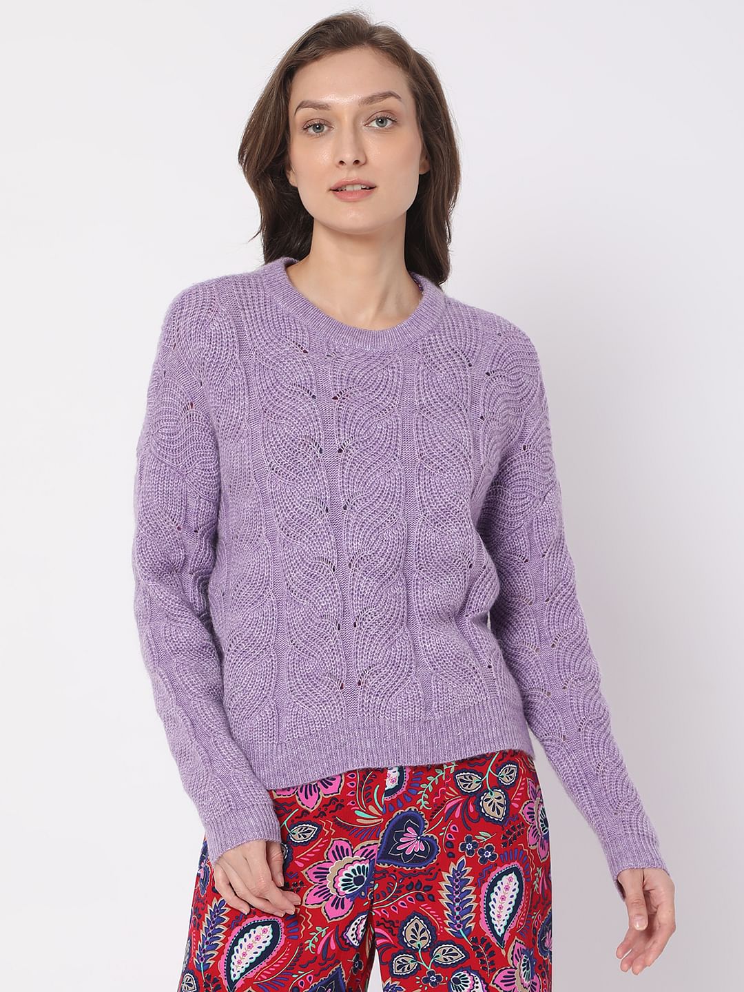 Purple Knit Sweater