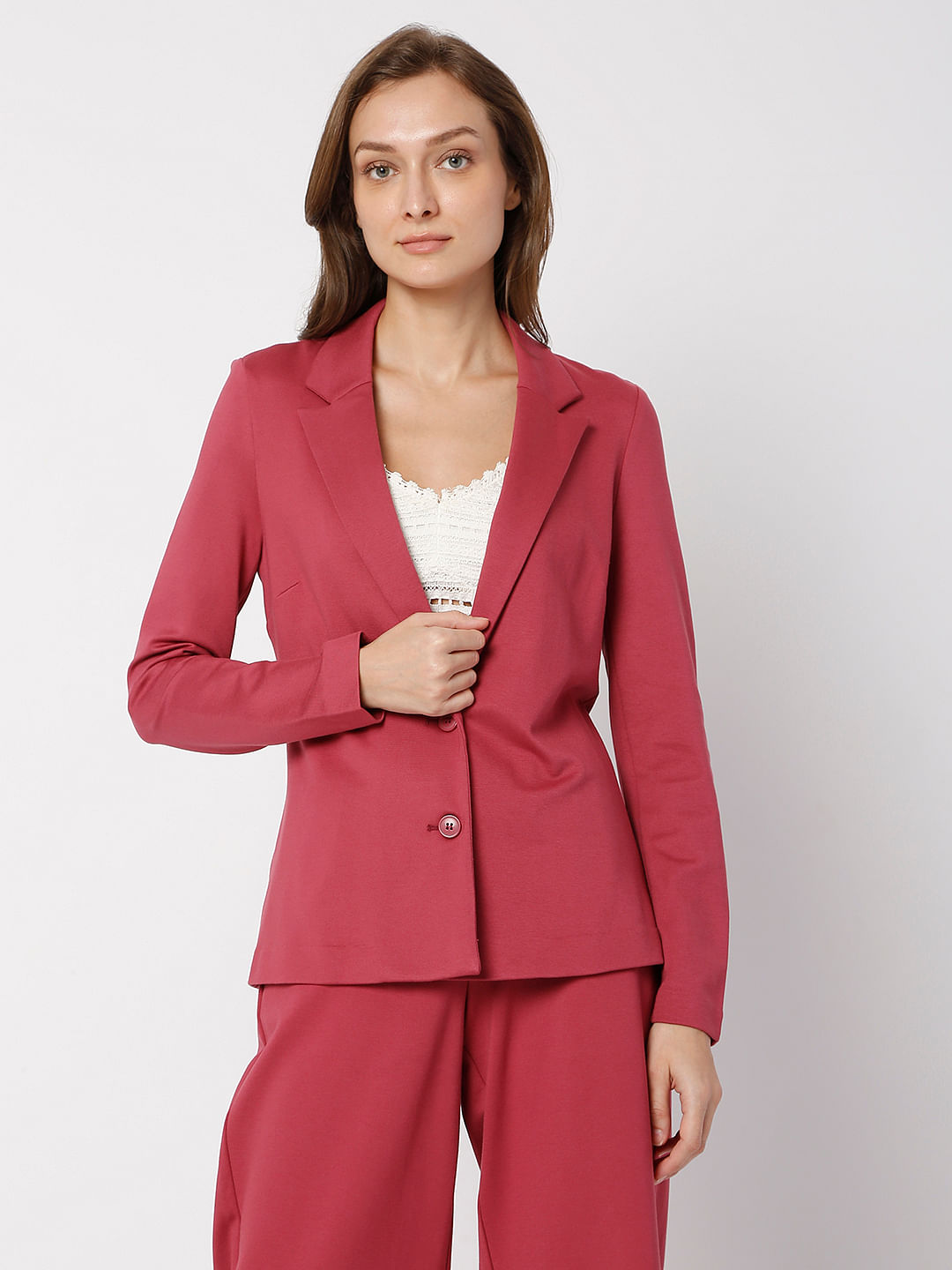 ICONIC RED TWO PIECES SET BLAZER AND TROUSER – Mateeno