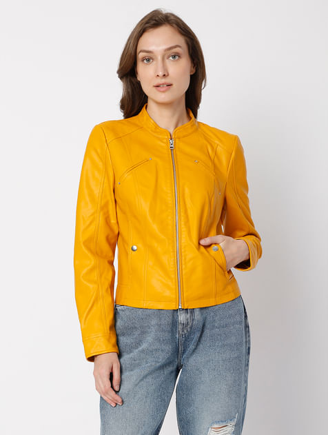 Yellow PU Jacket