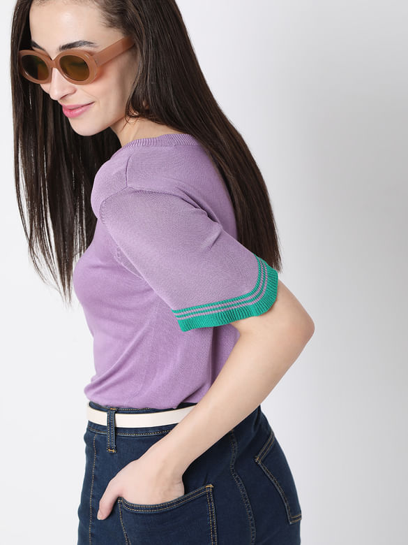 Lilac Knit Top