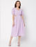 Lilac Textured Midi Dress