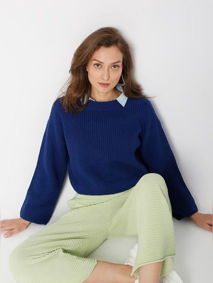 Dark Blue Knit Sweater