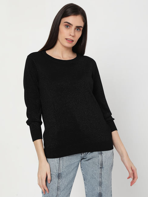 Black Shimmer Sweater