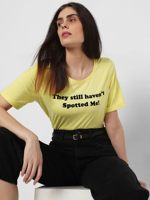 X Cruella Yellow Slogan Print T-Shirt