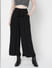Black High Rise Tie Up Palazzo Pants 