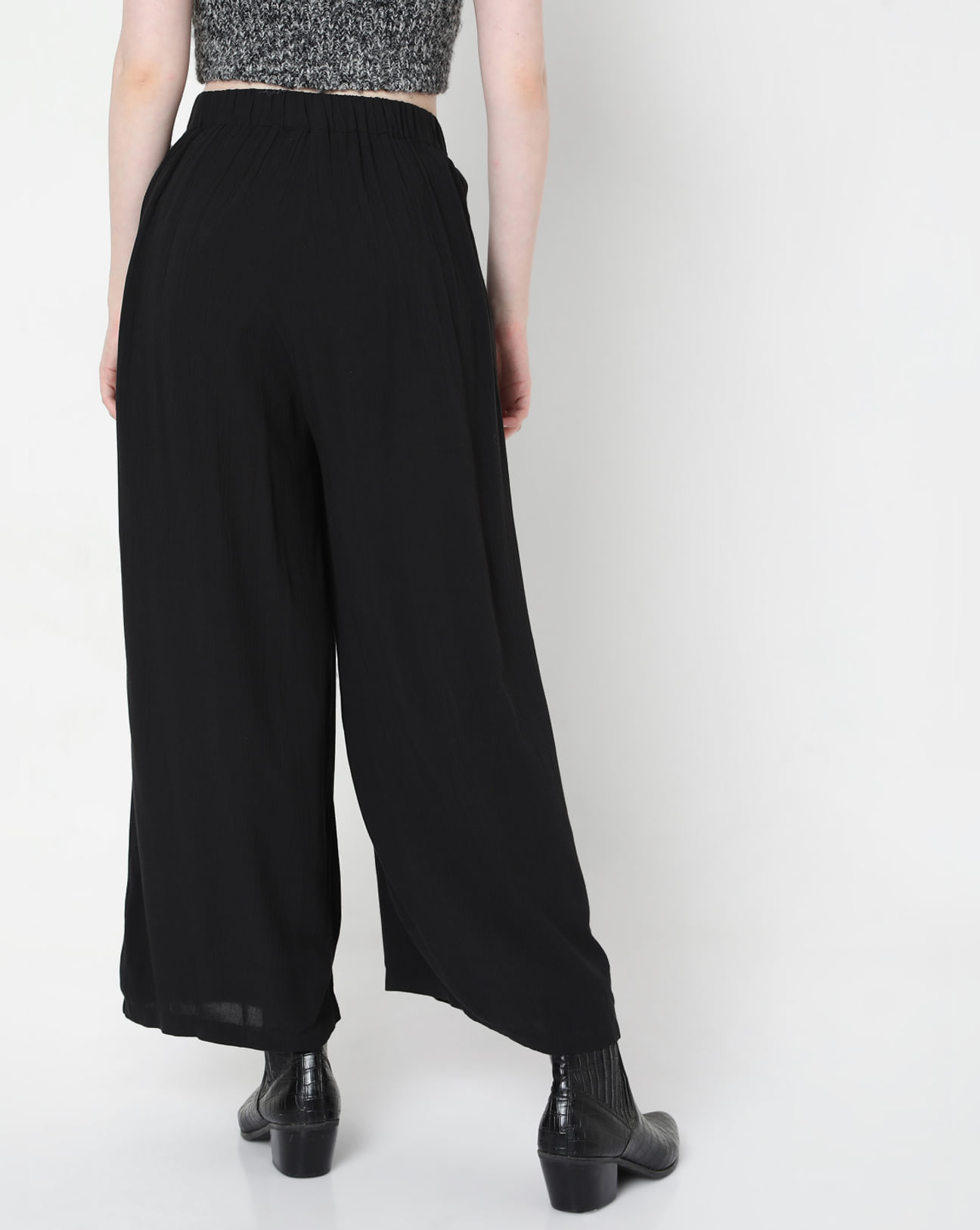 The Crawford Palazzo Pants in Black