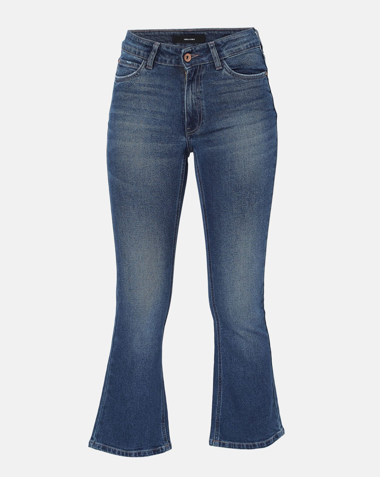 Blue Mid Rise Petra Bootcut Jeans