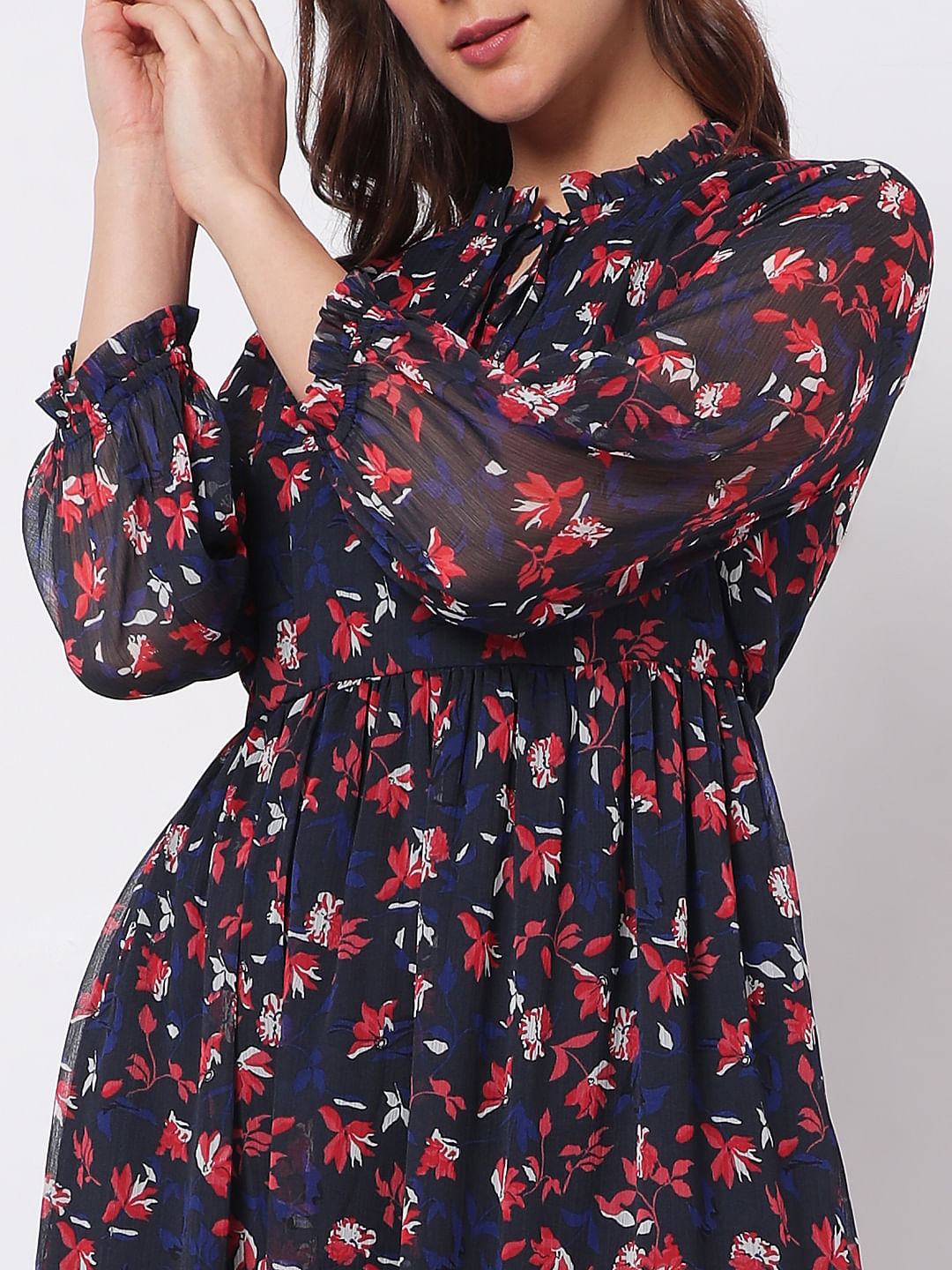 Buy online Women's Fit & Flare Floral Dress from western wear for Women by  Ishin for ₹1049 at 76% off | 2024 Limeroad.com