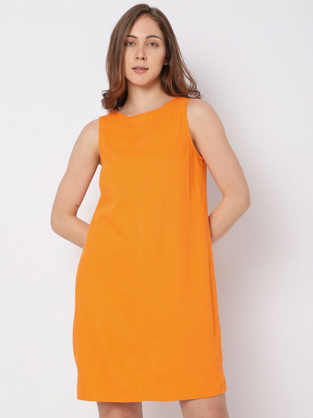 Orange Sheath Dress