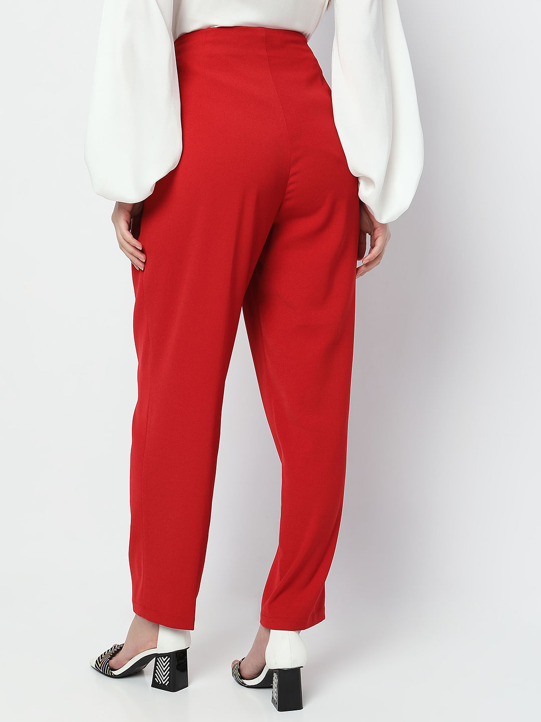 Red Woolen Pant For Women