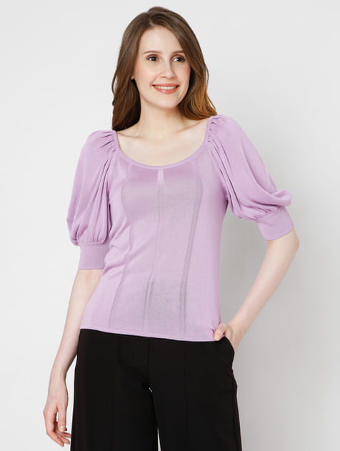 Lilac Knit Top
