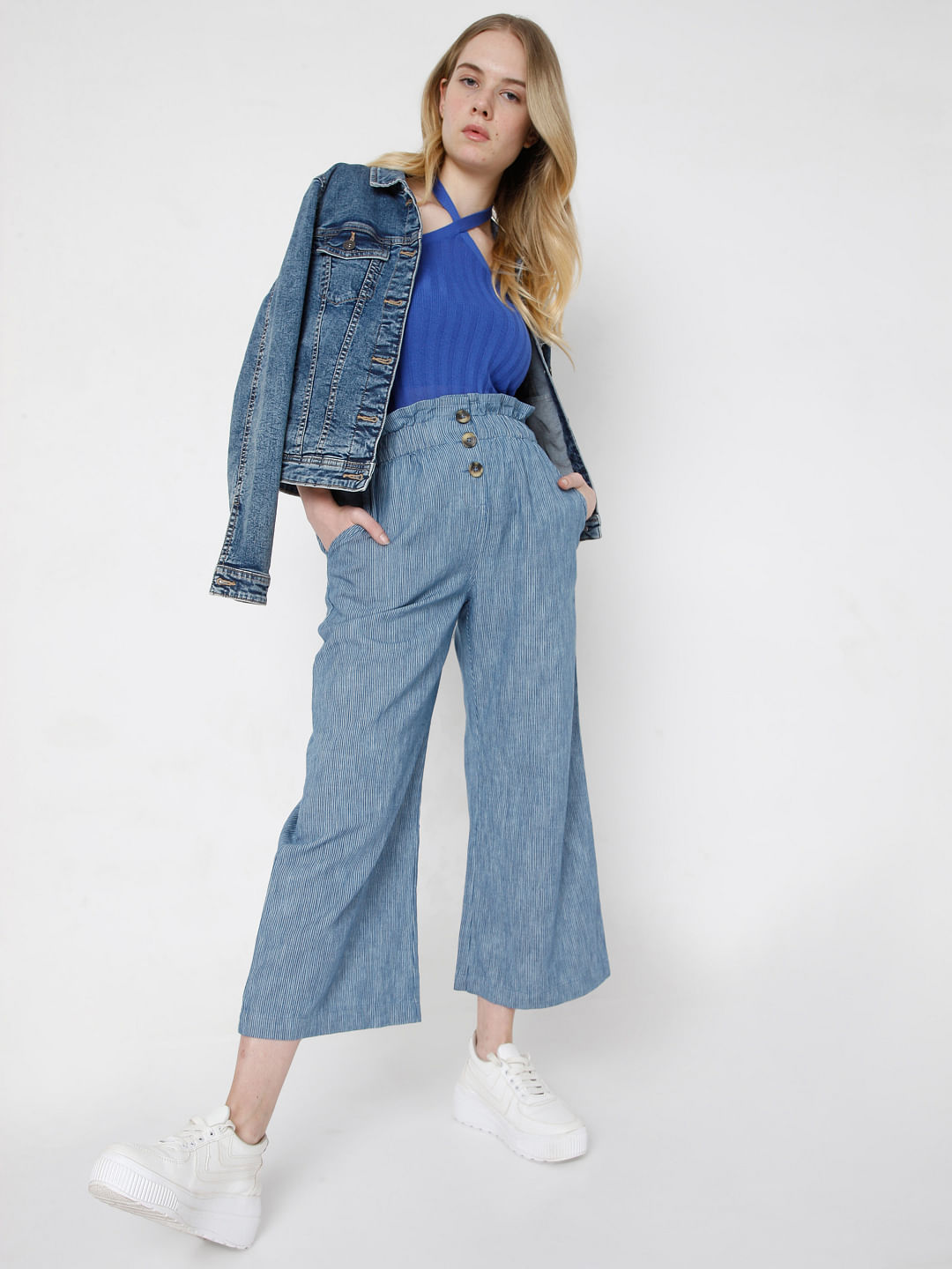 Buy Beige Trousers  Pants for Women by BLANC 9 Online  Ajiocom