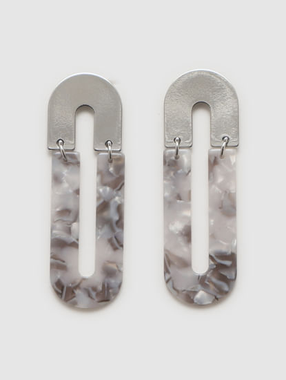 Silver Panel Earrings