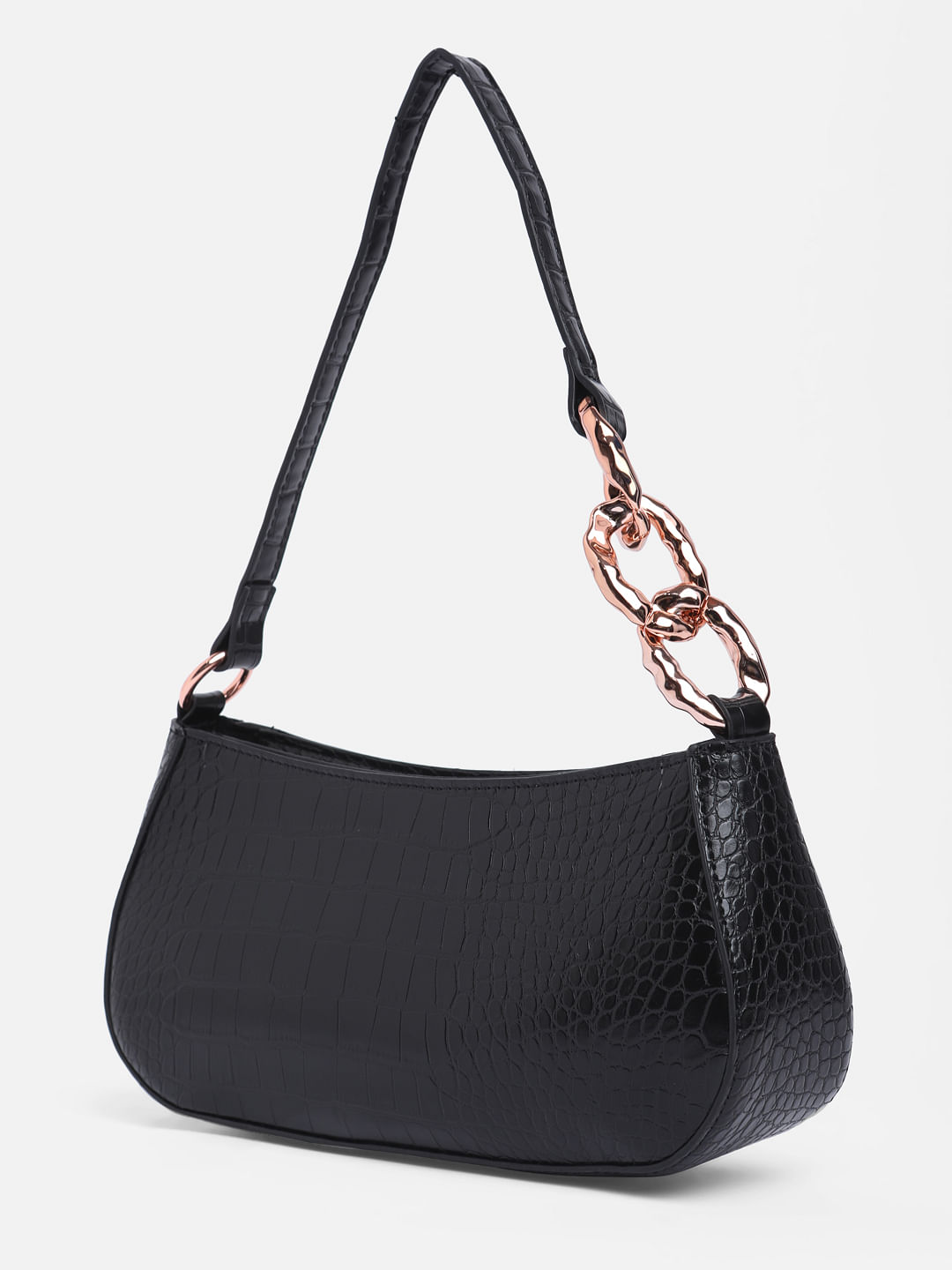 Leather Slouch Bag in Black | JOSEPH US