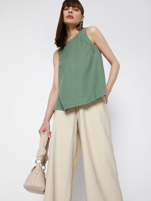 Green Flared Top