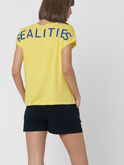 Yellow Placement Print T-shirt