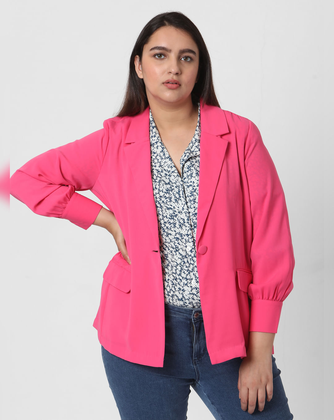 burst vinden er stærk Suradam Buy Women Pink Notched Regular Fit Blazer online | VeroModa
