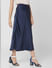 Navy Blue High Waist Midi Skirt