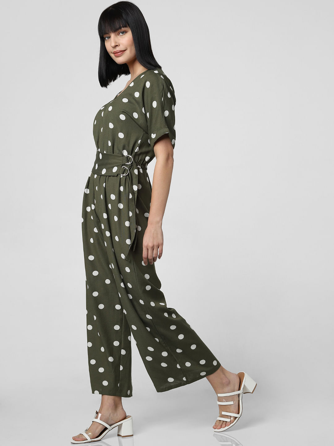 japan sage polka dot dress