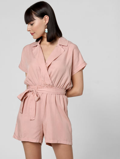 Pink Belted Playsuit