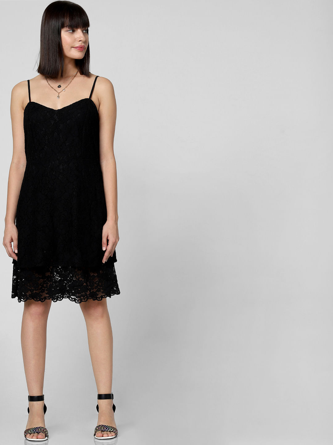 vero moda black lace dress