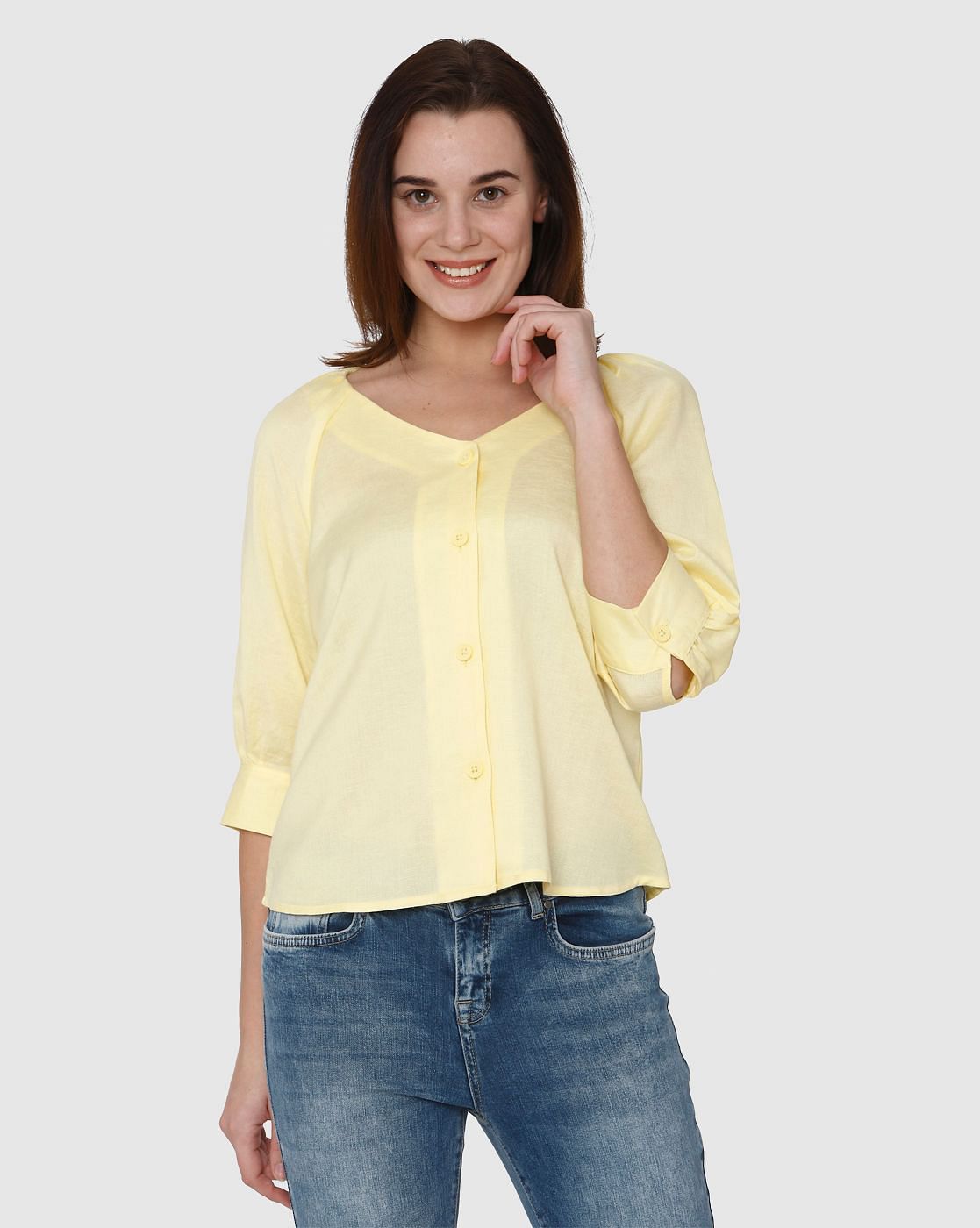 vero moda yellow top