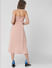 Pink Sleeveless Asymmetric Midi Dress