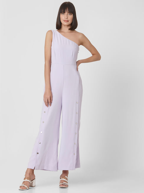 fænomen Chaiselong knap Jumpsuits for Women - Buy Lilac One Shoulder Jumpsuit Online In India.