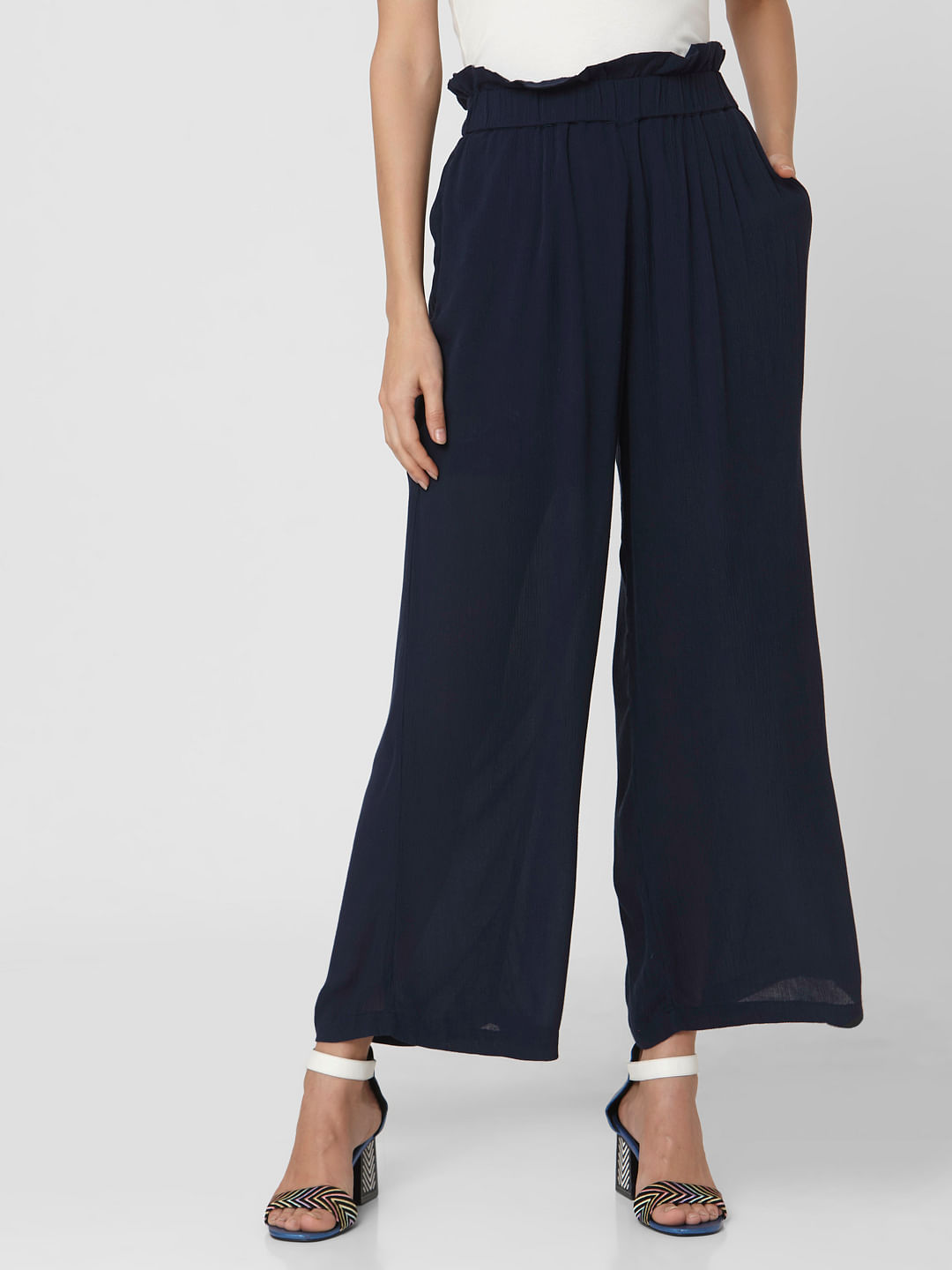 Rayon Navy Blue Palazzo Pants Style  Casual Pattern  Plain at Rs 230   Piece in Pune