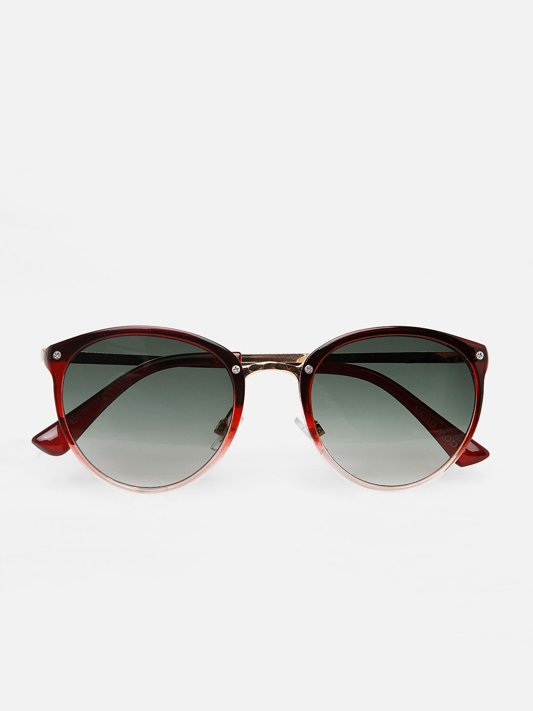 maroon tinted sunglasses