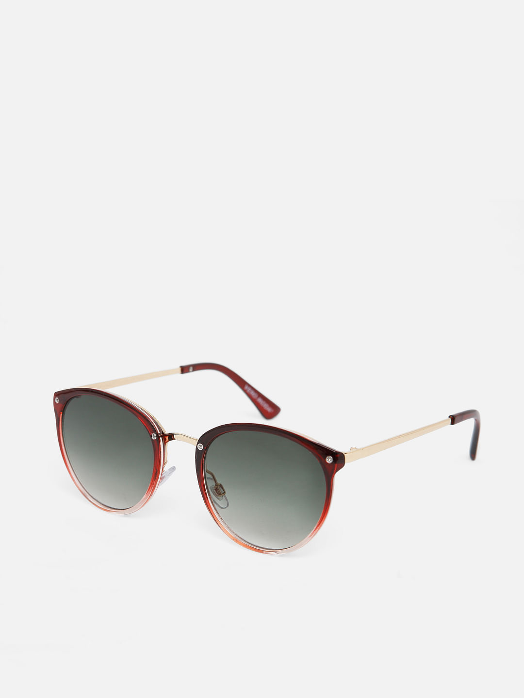 maroon tinted sunglasses