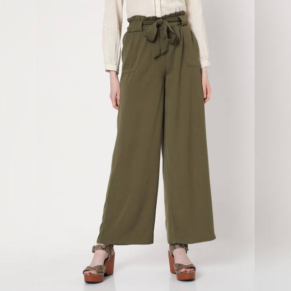 VERO MODA Green Wide Leg Co-ord Set Pants