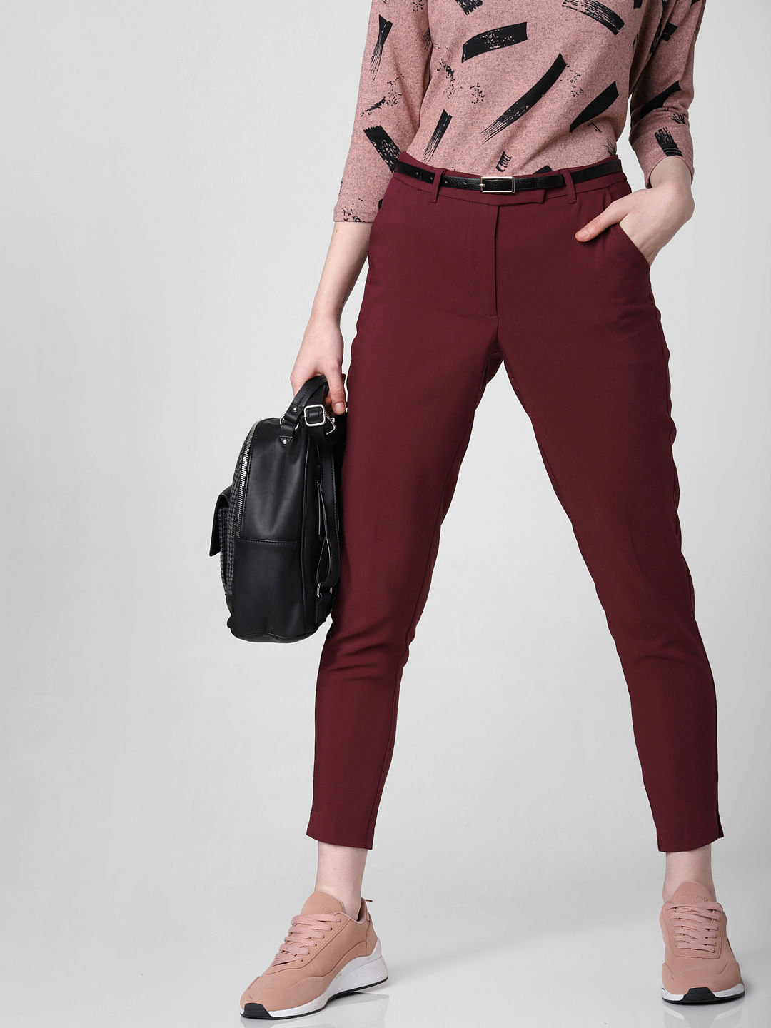 Buy Burgundy Trousers  Pants for Women by The Dry State Online  Ajiocom