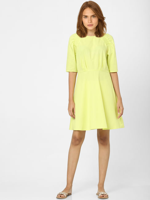Lime Green Fit & Flare Dress