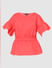 Coral Red Cinched Waist Top 
