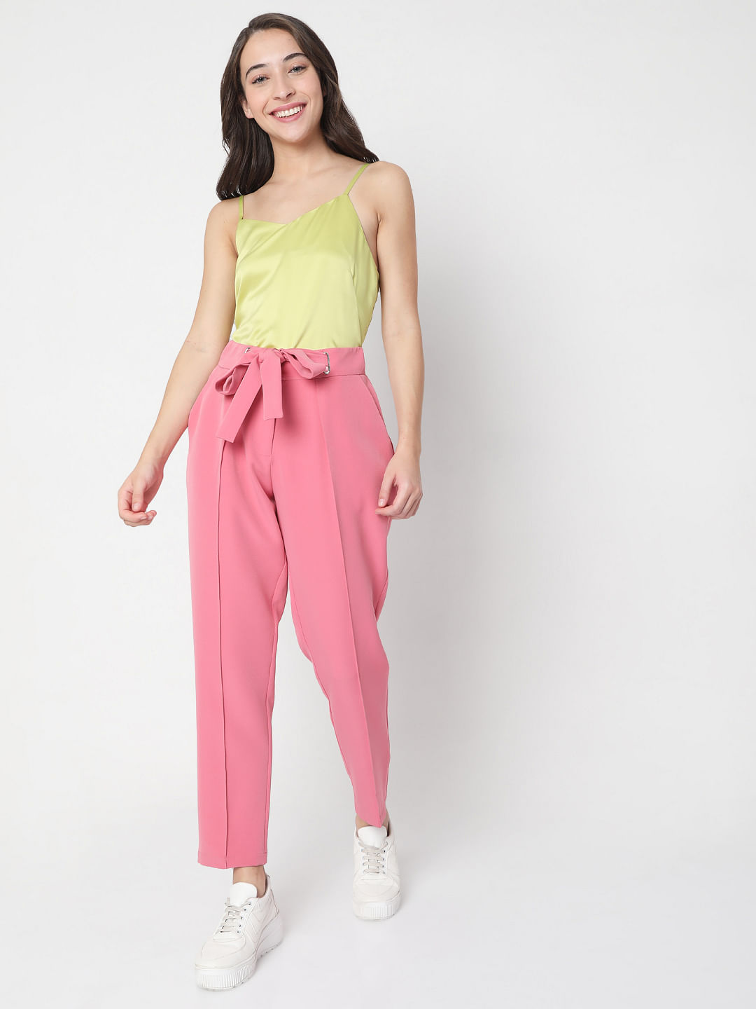 Blake Tailored Slim Fit Trouser in Pink  Forever Unique