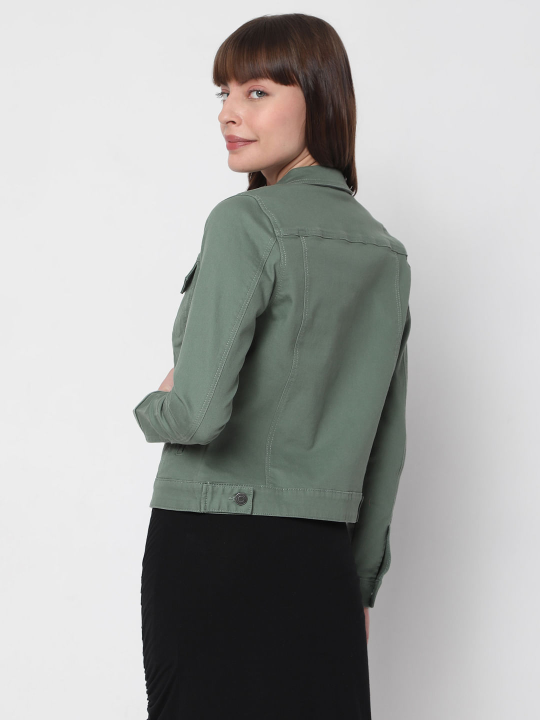 Army green twill outlet jacket