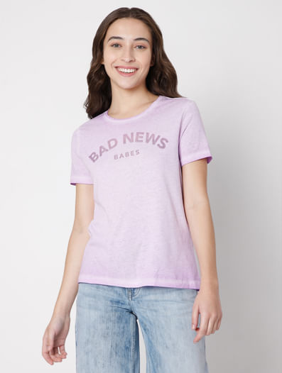 Lavender Graphic T-shirt