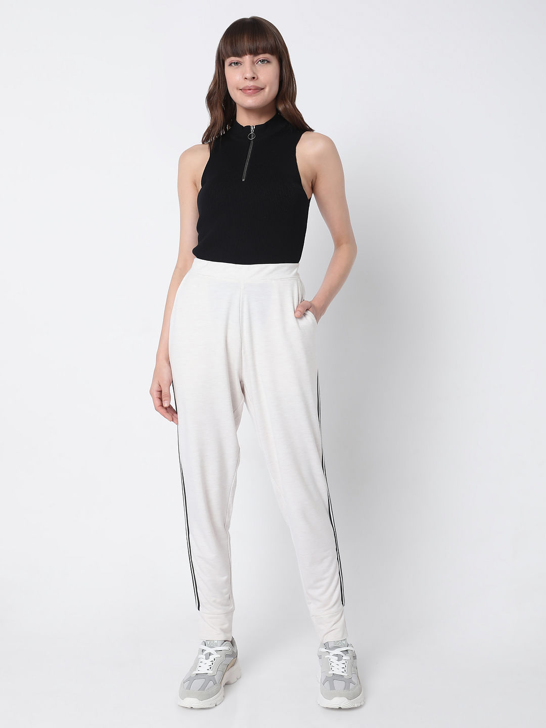 White high best sale waisted sweatpants