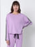 Purple Tape Detail Sweatshirt